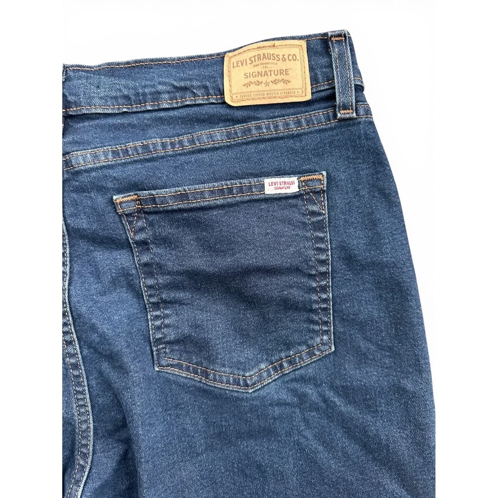 Signature by Levi Strauss & Co. Boyfriend Jeans Women 12 Blue Excellent Mid Rise